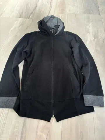 남성용 블랙 풀 집업 후드 부착 후드티