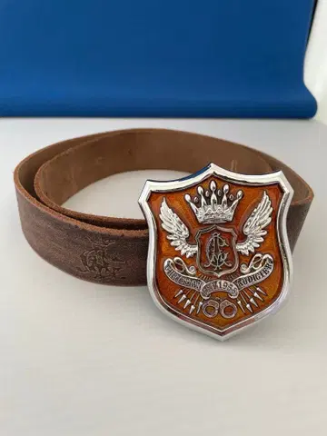 Christian Audigier 브라운 가죽 벨트