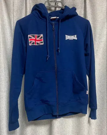 Lonsdale 로얄 블루 지퍼 후드티 S 사이즈