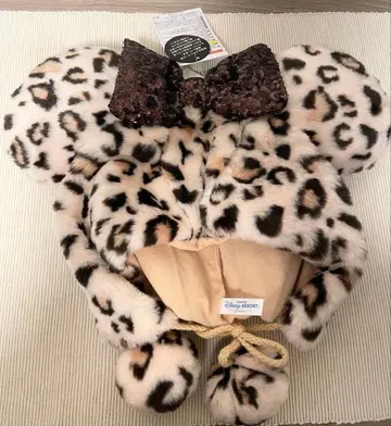 디즈니 팬캡 미니 레오파드 무늬 호랑이 무늬 브라운