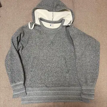 Champion 그레이 (참깨 소금) 후드 부착 후드티