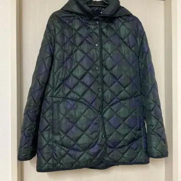 골든 베어 LL 블랙워치 퀼팅 자켓 후드 부착