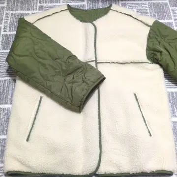 Chico 리버서블 퀼팅 보아 블루종