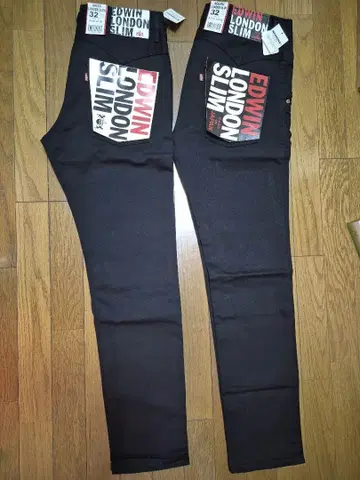 EDWIN 406XV 런던 슬림 32 블랙 2개