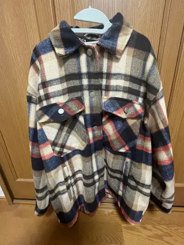 ZARA 자라 체크 셔츠 아우터