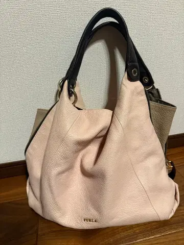 FURLA 핑크 가죽 핸드백