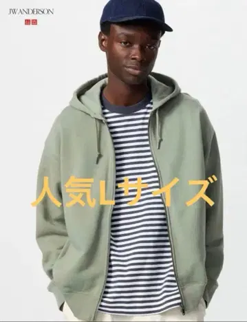 [ 새상품급 새상품 ] JW ANDERSON 그린 후드티 L 사이즈