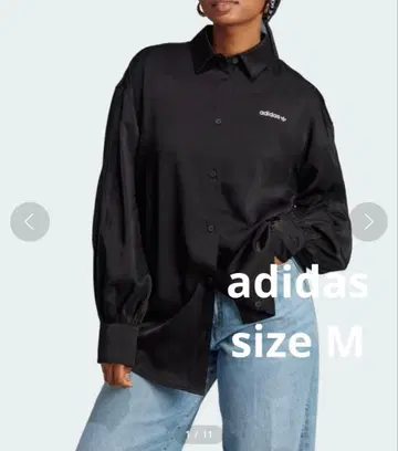 adidas 아디다스 긴팔 셔츠 쓰리 스트라이프 OS 셔츠 M 블랙