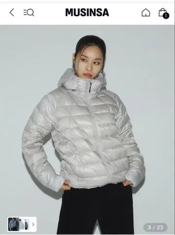 musinsa standard sports 라이트 다운 자켓