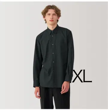 2024AW MUJI Labo 무지 라보 울 혼방 레귤러 카라 셔츠 XL