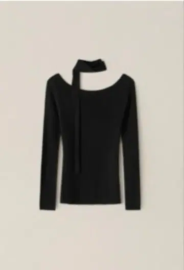 라운드 타이 니트 블랙 ohotoro