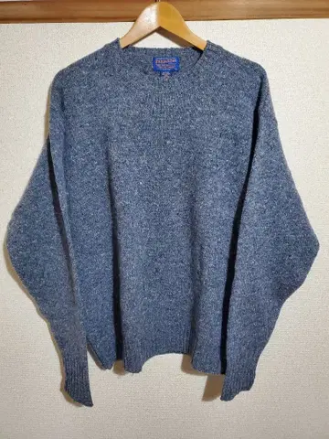 Pendleton 100% 버진 울 니트 스웨터 L 네이비 계열