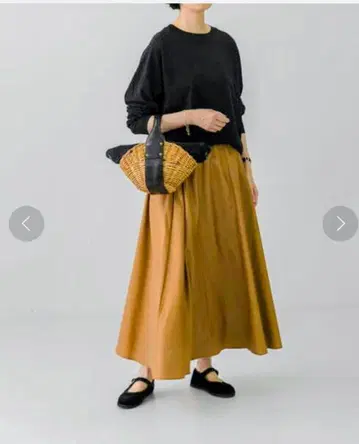 [새상품] 카구레 큐프라 코튼 플레어 스커트