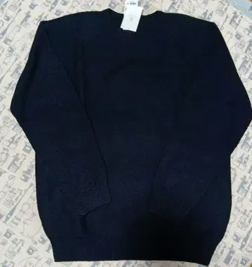 유니클로 3D 크루넥 스웨터 니트 긴팔 블랙