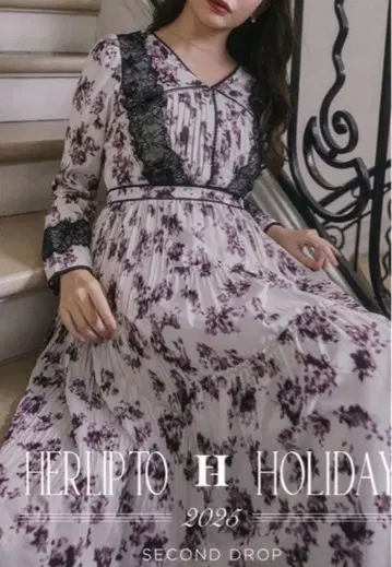 herlipto Grasse Floral Pleated Dress