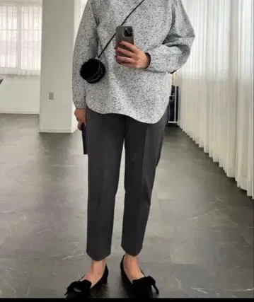 OHGA 차콜 그레이 마쉬멜로우 팬츠 M