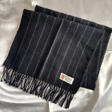 100% 캐시미어 머플러 네이비 스트라이프