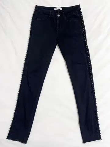ZARA 스터드 장식 스키니 팬츠 EUR36 블랙
