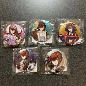STEINS;GATE 진심 복권 마키세 크리스 메탈 캔뱃지 5개 세트