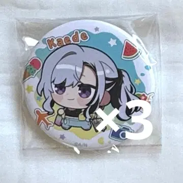 니지산지 칠차원 학생회 마네키네코 캔뱃지 히구치 카에데 3점