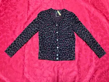 연말 특가 새상품급 레오파드 무늬 긴팔 가디건