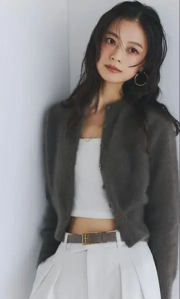 [아뉴앙스] 라쿤 폭스 숏 가디건