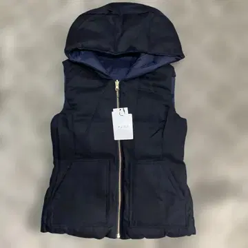 플라스테 다운 베스트 리버서블 네이비 S