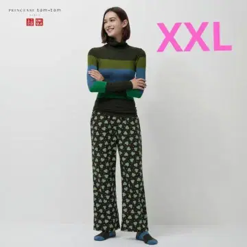 유니클로 x 프린세스 탐탐 플란넬 팬츠 그린 XXL