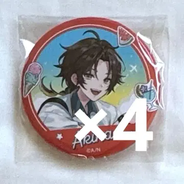 니지산지 칠차원 학생회 마네키네코 캔뱃지 사에구사 아키나 4점