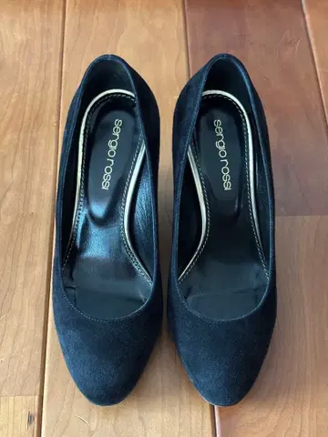 sergio rossi 세르지오로시 스웨이드 펌프스 블랙 34 1/2