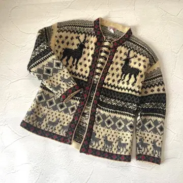 새상품급 빈티지 PUTUMAYO 니트 가디건