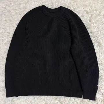 바토너 BATONER 시그니처 크루넥 니트 블랙 L 상당