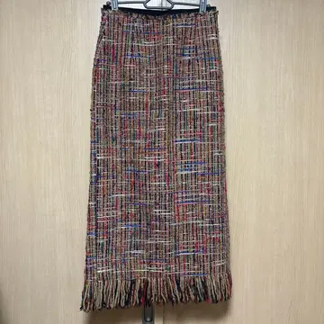 [ 새상품급 34 ] MACPHEE 멀티 트위드 라인 스커트