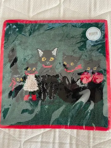 FEILER 쿠라하시 레이 검은 고양이 속의 검은 고양이 손수건