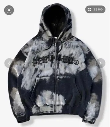 Perushu 지퍼 후드티 L