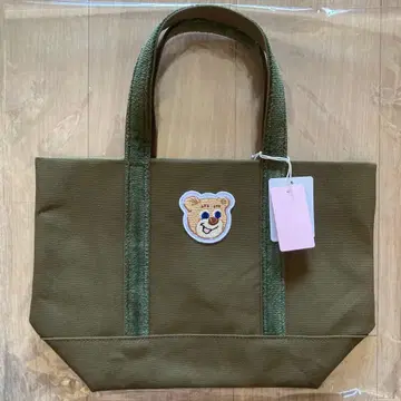 [ 새상품 택 포함 ] 페이러 올드 테디 와펜 토트백 다크 그린