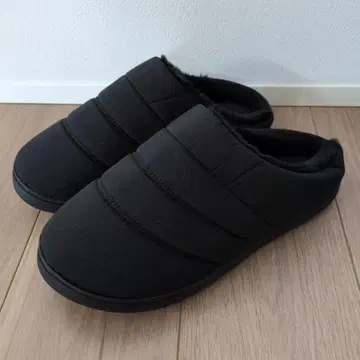 새상품급 블랙 검정 플리스 슬리퍼 샌들 큰 사이즈 방한 LL