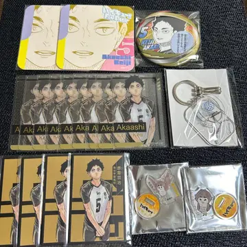 하이큐 팬파크 아카아시 클리어 카드 코스터 캔뱃지 보드게임