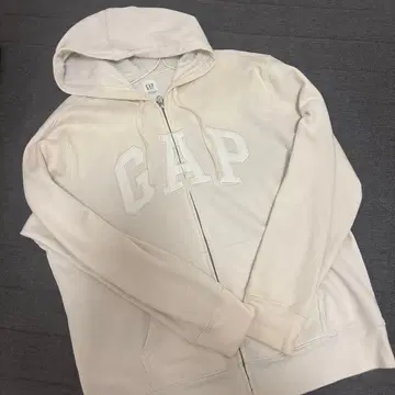 GAP 지퍼 후드티 아이보리