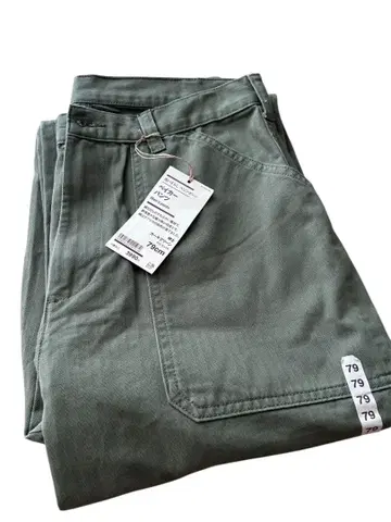무인양품 워싱 헤링본 베이커 팬츠 79cm
