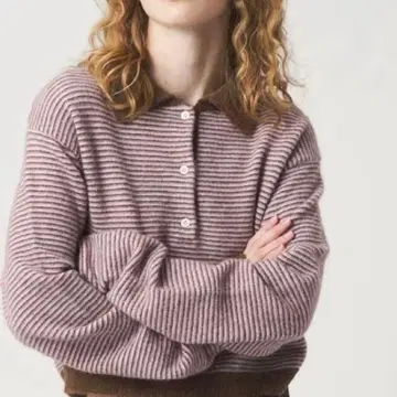 6(ROKU) 알파카울 나일론 폴로 니트