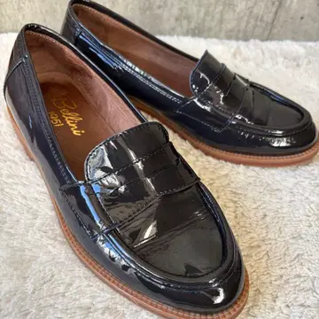 [레어] Diego Bellini 베리니 로퍼 에나멜 그레이 37