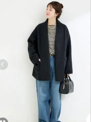 B.CSTOCK 베이세이 재고 부클레 저리 코트 블랙