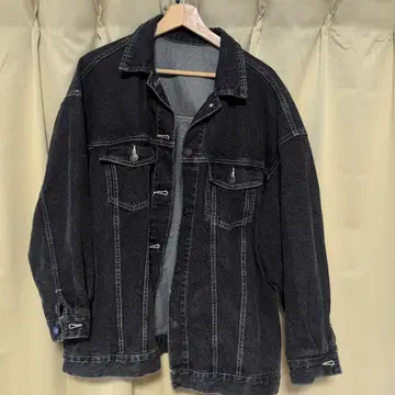 블랙 데님 자켓 사이즈 F