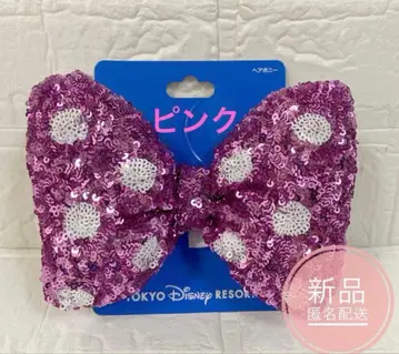 디즈니 스팽글 머리끈 헤어포니 미니의 날 파르팔루자 리본