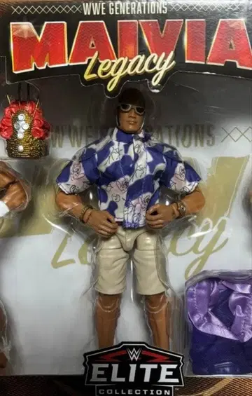 WWE 더 락 마텔 엘리트 피규어 록키 존슨 3체 세트