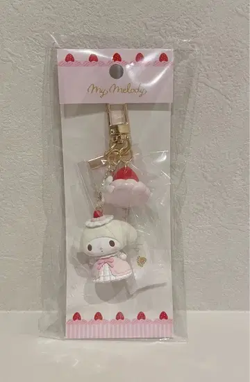 마이멜로디 딸기 휘핑 케이크 키링 산리오