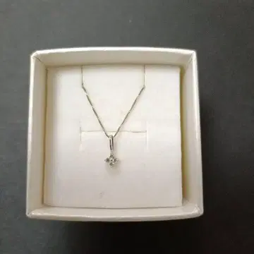 긴자 다이아몬드 시라이시 목걸이 K10WG 실버