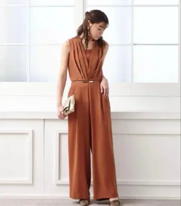 AIMER 올인원 팬츠 드레스 벽돌 오렌지