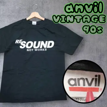 anvil USA제 빈티지 T셔츠 90s 블랙 레어 희귀